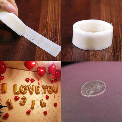 Glue Point, 1000 Pcs Clear Balloon Glue, Removable Adhesive Dots, Double Sided Dots of Glue Tape for Balloons, Craft Glue Points Dots Sticky Dots or Wedding Decoration, 10 Roll, 2Inches 2" White*10 Roll.