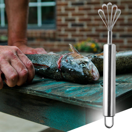 Stainless Steel Coconut Scraper, Manual Multi-Purpose Grater for Fruits, Vegetables, Fish Scales, Kitchen Tool with Suction Base & Safety Guard 7.67" x 1.37" Silver.