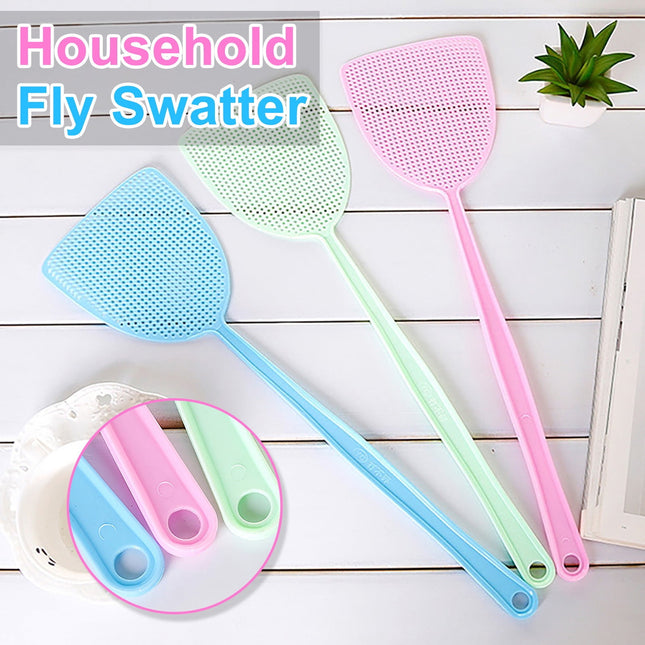 Flexible Fly Swatter, Strong Manual Swat for Pest Control,Long Handles for Indoor and Outdoor, Racket for Bug,Mosquito, Bee, Spiders, Flies 3PCS blue, green.