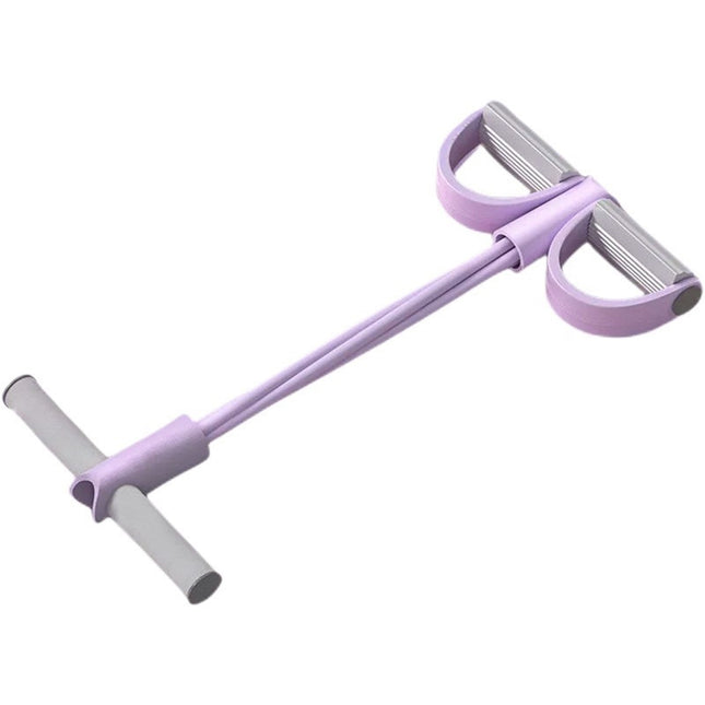 Clearance！4-Tube Pedal Puller Resistance Rope - Foot Pedal Resistance Band,Yoga Elastic Exercise Bands, for Women Jump Fitness, Abdomen/Arm Weight/Waist/Leg Stretching Slimming Training Purple.