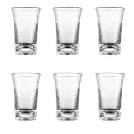 Heavy Base Shot Glass Set, Whiskey Shot Glass espresso liquor 6-Pack Modern And Elegant Set Of 6 Exquisite Clear Wine Glasses.