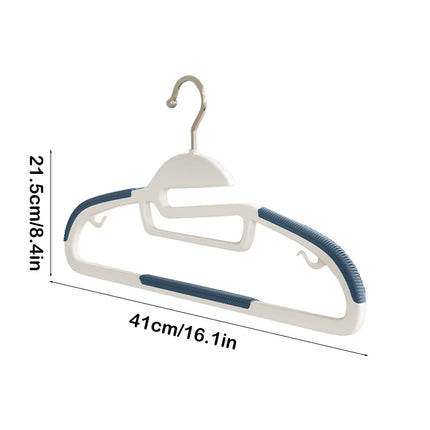 Clothes Hangers Plastic, Sweater Hanger with 360° Swivel Hook, No Slip Hangers Wind Proof, Hanger Space-Saving, No Shoulder Bump Hangers Blue.