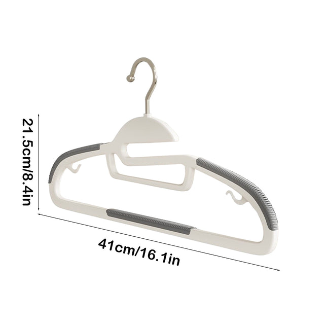 Clothes Hangers Plastic, Sweater Hanger with 360° Swivel Hook, No Slip Hangers Wind Proof, Hanger Space-Saving, No Shoulder Bump Hangers Gray.