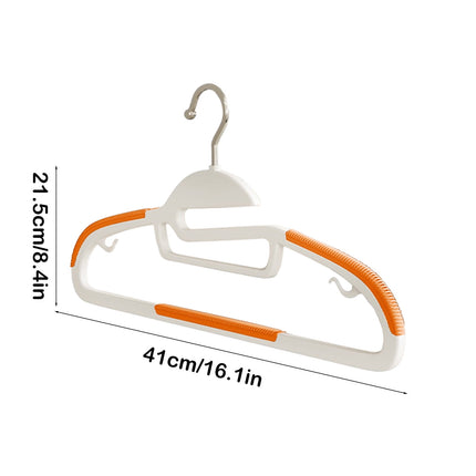Clothes Hangers Plastic, Sweater Hanger with 360° Swivel Hook, No Slip Hangers Wind Proof, Hanger Space-Saving, No Shoulder Bump Hangers Orange.