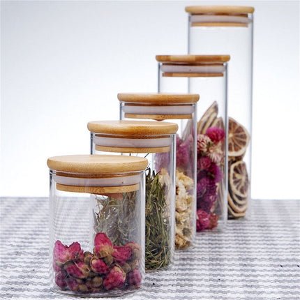 CGZQFEI Glass Storage Containers with Lids, Glass Jars with Lids, Clear Food Jar, Round Canister, Pantry Organizers and Storage for Cookie Flour Oat Pasta Tea Coffee Bean,175ml,2.55x3.14' Clear1.