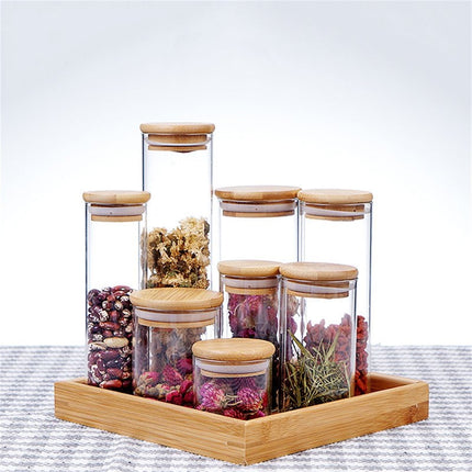 CGZQFEI Glass Storage Containers with Lids, Glass Jars with Lids, Clear Food Jar, Round Canister, Pantry Organizers and Storage for Cookie Flour Oat Pasta Tea Coffee Bean,175ml,2.55x3.14' Clear1.