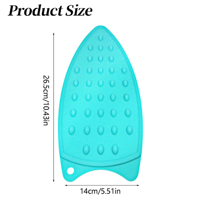 Silicone Anti-Slip Iron Rest Pad for Ironing Board, Heavy Duty Iron Rest Plate, Hot Heat Resistant Steam Compact Mat (Sky Blue/1 Pack) 5.51x10.43 5.51" x 10.43" Sky Blue/1 Pack.