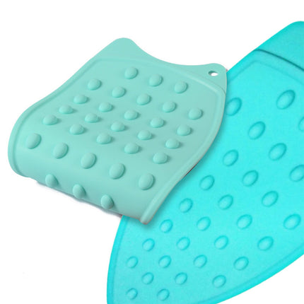 Silicone Anti-Slip Iron Rest Pad for Ironing Board, Heavy Duty Iron Rest Plate, Hot Heat Resistant Steam Compact Mat (Sky Blue/1 Pack) 5.51x10.43 5.51" x 10.43" Sky Blue/1 Pack.