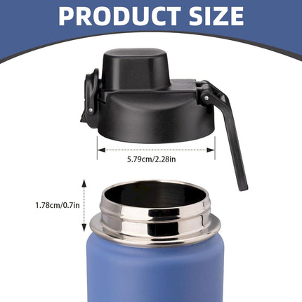 CGZQFEI Universal Water Bottle Lid Replacement - Black Nozzle Fit 12-42oz Stainless/Plastic Bottles (Leakproof Drinking Spout Design) Black.