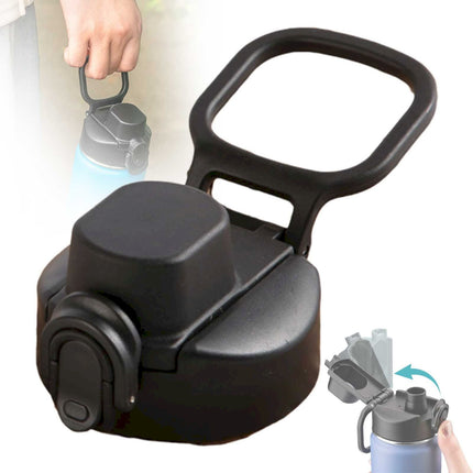 CGZQFEI Universal Water Bottle Lid Replacement - Black Nozzle Fit 12-42oz Stainless/Plastic Bottles (Leakproof Drinking Spout Design) Black.