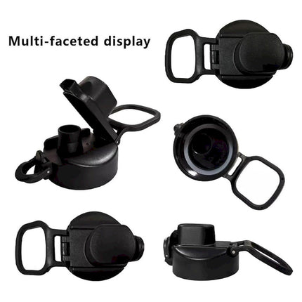 CGZQFEI Universal Water Bottle Lid Replacement - Black Nozzle Fit 12-42oz Stainless/Plastic Bottles (Leakproof Drinking Spout Design) Black.