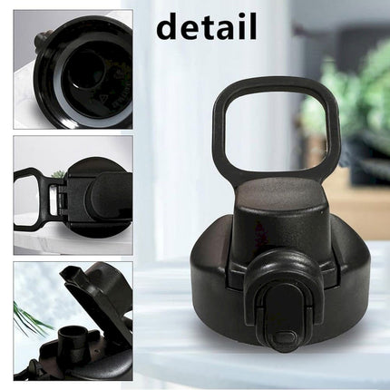 CGZQFEI Universal Water Bottle Lid Replacement - Black Nozzle Fit 12-42oz Stainless/Plastic Bottles (Leakproof Drinking Spout Design) Black.