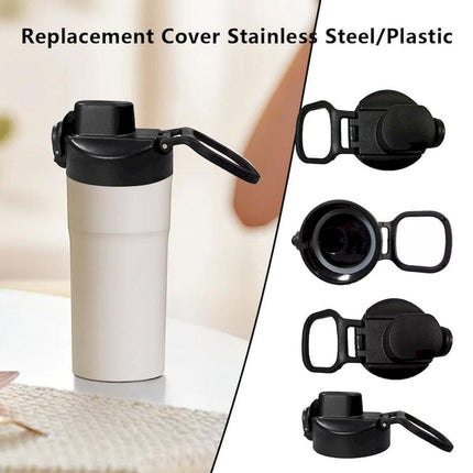 CGZQFEI Universal Water Bottle Lid Replacement - Black Nozzle Fit 12-42oz Stainless/Plastic Bottles (Leakproof Drinking Spout Design) Black.