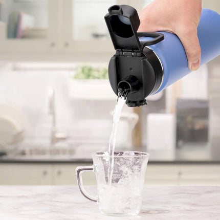 CGZQFEI Universal Water Bottle Lid Replacement - Black Nozzle Fit 12-42oz Stainless/Plastic Bottles (Leakproof Drinking Spout Design) Black.