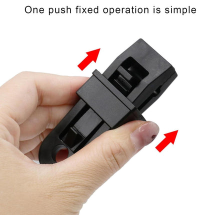 Tarp Clips Heavy Duty Lock Grip,Tarp Clamps for Cover Awnings, Outdoor Camping, Caravan Canopies, Car Covers, 10 PCS Per Pack (Black) 0.98x0.86x3.18 0.98" x 0.86" x 3.18" Black.