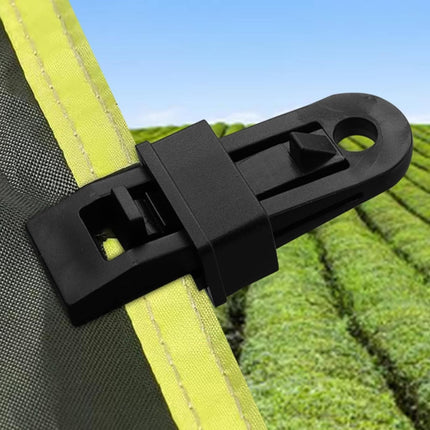 Tarp Clips Heavy Duty Lock Grip,Tarp Clamps for Cover Awnings, Outdoor Camping, Caravan Canopies, Car Covers, 10 PCS Per Pack (Black) 0.98x0.86x3.18 0.98" x 0.86" x 3.18" Black.
