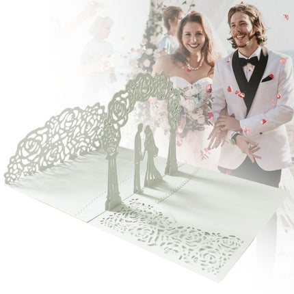 Wedding Cards for Bride and Groom - Pop-Up Congratulations Card with Money Holder for Cash Gift – Elegant Marriage Card for Son & Daughter in Law (Dark Blue) 5.12x7.09 5.12" x 7.09" White.