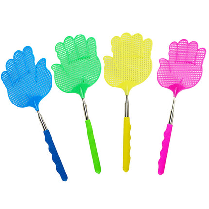 Extendable Fly Swatter, Stainless Steel Fly Swatter, Hand Fly Swatters with Rubber Handle,Retractable Stainless Steel Fly Swatter Yellow.