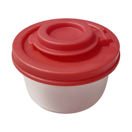 CGZQFEI Salt and Pepper Shakers Moisture Proof Set,Small Mini Salt Shaker to go Camping Picnic Outdoors Kitchen Lunch Boxes Travel Spice Set Clear with Red Covers Plastic Airtight Dispenser Red1.