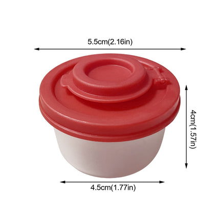 CGZQFEI Salt and Pepper Shakers Moisture Proof Set,Small Mini Salt Shaker to go Camping Picnic Outdoors Kitchen Lunch Boxes Travel Spice Set Clear with Red Covers Plastic Airtight Dispenser Red1.