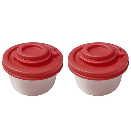 CGZQFEI Salt and Pepper Shakers Moisture Proof Set,Small Mini Salt Shaker to go Camping Picnic Outdoors Kitchen Lunch Boxes Travel Spice Set Clear with Red Covers Plastic Airtight Dispenser Red2.
