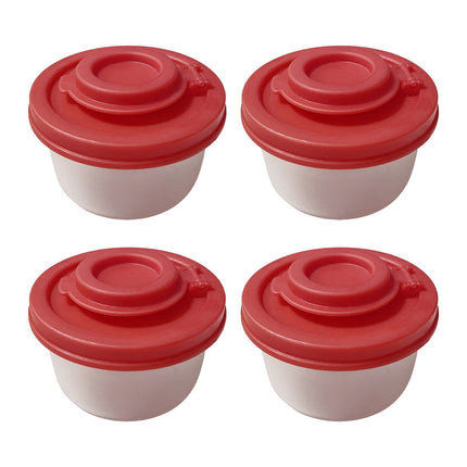 CGZQFEI Salt and Pepper Shakers Moisture Proof Set,Small Mini Salt Shaker to go Camping Picnic Outdoors Kitchen Lunch Boxes Travel Spice Set Clear with Red Covers Plastic Airtight Dispenser Red3.