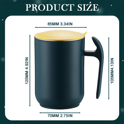 Spill-Proof Cup for Elderly, Stainless Steel Convalescent No-Spill Feeding Cup with Handle for Seniors & Adults & Maternity, Drinking Cup for Safe Hydration (Blue) 2.75x4.92 2.75" x 4.92" Green.
