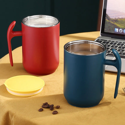 Spill-Proof Cup for Elderly, Stainless Steel Convalescent No-Spill Feeding Cup with Handle for Seniors & Adults & Maternity, Drinking Cup for Safe Hydration (Blue) 2.75x4.92 2.75" x 4.92" Green.