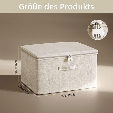 Locking Adult Game Toy Storage Organizer Lock Box Toy Storage Bins Women and Men Game Toys Storage Bags with 2 Drawstring Bags, Large capacity (Beige) 11.8x7.8x5.5 11.8" x 7.8" x 5.5" Beige.