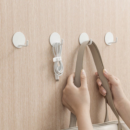 Adhesive Hooks Heavy Duty Waterproof in Shower Hooks for Hanging Loofah, Towels Clothes for Bathroom Removable Stainless Steel Brush Nickel Adhesive Wall Hooks 4 Pcs (Sliver) 1.8x1.8 1.8" x 1.8" Black.