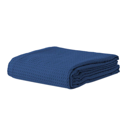 Lightweight Waffle Weave Blanket Queen Size, Breathable & Ultra Soft, 43.30"x 59.05" Soft & Cozy Thin Blanket, Perfect for Summer & Hot Sleepers, Bed, Home Decor - Mediterranea (Blue) 43.30" x 59.05" Blue.
