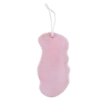 Magic Exfoliating Bath Sponge,3D Super Soft Exfoliating Bath Sponge, Skin Friendly and Reusable for Adults Children and Pregnant Women (Grey) 2.76x5.51x1.18 2.76" x 5.51" x 1.18" Pink.