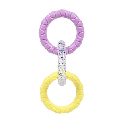 3-Ring Tug Dog Toy, Interactive Tug Pull Toy for Training and Teeth Cleaning, Indestructible Rubber of War Dog Chew Toy for Aggressive Chewers, Outdoor Puppy Ring Toy for Small Medium Large Dogs Orange.