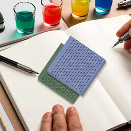 Lined Sticky Notes 3x3 Inches, Light Purple Black Ruled Self-Stick Pads, Easy to Post for Home, Office, Notebook, 1 Pack (30 Sheets/Pad) Green3 3" x 3" Beige.