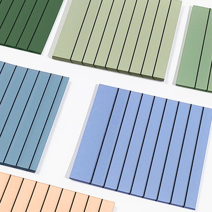Lined Sticky Notes 3x3 Inches, Light Purple Black Ruled Self-Stick Pads, Easy to Post for Home, Office, Notebook, 1 Pack (30 Sheets/Pad) 3" x 3" Green3.