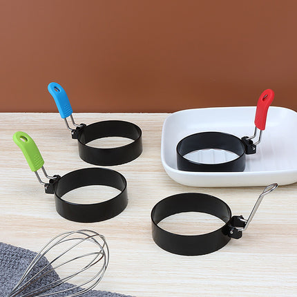 CCMAOLU Egg Rings with Silicone Handle, Pancake Mold for English Muffins & Breakfast Sandwiches, Non-Stick Cooking Rings for Eggs, Mini Omelets, Safe for Dishwasher & Camping, Oil Resistant Green.