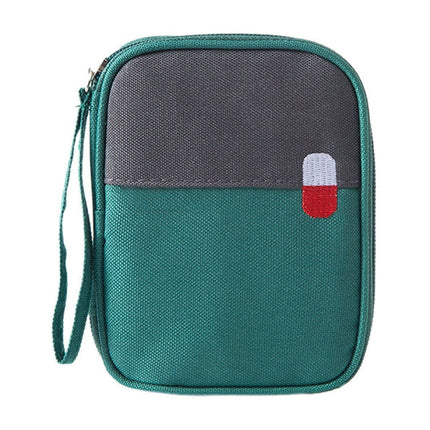 Portable Mini First Aid Bag Empty, Small Size Travel Medicine Pouch Double Zippers Handy Pills Pocket for Travel Home (Grey) 4.33x5.51x0.79 4.33" x 5.51" x 0.79" Pink.