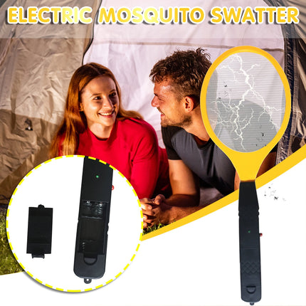 2 Pack Large Electric Mosquito Swatter Racket - Rechargeable Bug Zapper for Indoor Outdoor Use, Safety Mesh, Powerful Fly Killer, Ergonomic Handle Insect Pest Control (19x7.1in).