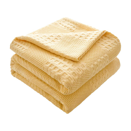 Soft Warm Blanket - Pure Cotton Lightweight Bedding | Breathable & Big Size 200*230cm | Cozy Cotton Blanket for Sofa & Bed | Warm & Soft Home Textiles for Year-Round Use(I) K.