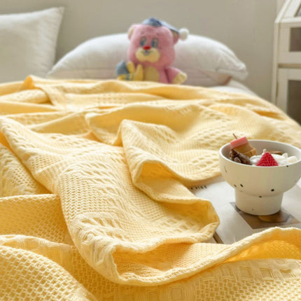Soft Warm Blanket - Pure Cotton Lightweight Bedding | Breathable & Big Size 200*230cm | Cozy Cotton Blanket for Sofa & Bed | Warm & Soft Home Textiles for Year-Round Use(I) K.