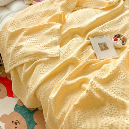 Soft Warm Blanket - Pure Cotton Lightweight Bedding | Breathable & Big Size 200*230cm | Cozy Cotton Blanket for Sofa & Bed | Warm & Soft Home Textiles for Year-Round Use(I) K.