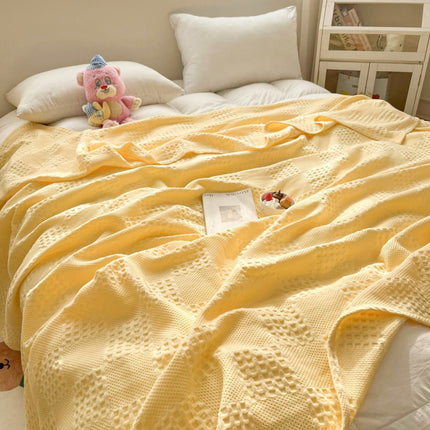 Soft Warm Blanket - Pure Cotton Lightweight Bedding | Breathable & Big Size 200*230cm | Cozy Cotton Blanket for Sofa & Bed | Warm & Soft Home Textiles for Year-Round Use(I) K.