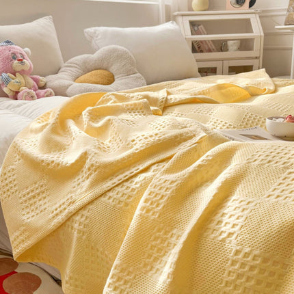 Soft Warm Blanket - Pure Cotton Lightweight Bedding | Breathable & Big Size 200*230cm | Cozy Cotton Blanket for Sofa & Bed | Warm & Soft Home Textiles for Year-Round Use(I) K.