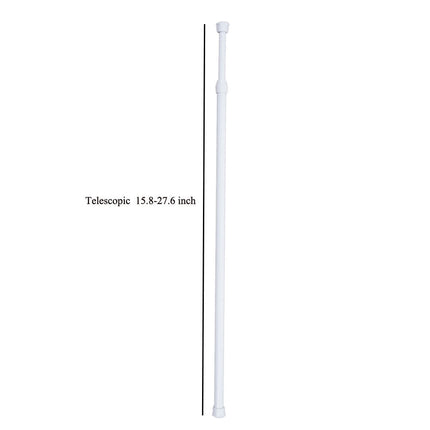 Spring Loaded Extendable Shower Curtain Rod - Aluminum Pole with Round Head | Tension Curtain Rail for Bathroom & Windows | Adjustable Length Rust-Resistant Aluminum Curtain Rod(15.8-27.6") 11.8-20".