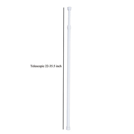 Spring Loaded Extendable Shower Curtain Rod - Aluminum Pole with Round Head | Tension Curtain Rail for Bathroom & Windows | Adjustable Length Rust-Resistant Aluminum Curtain Rod(15.8-27.6") 11.8-20".
