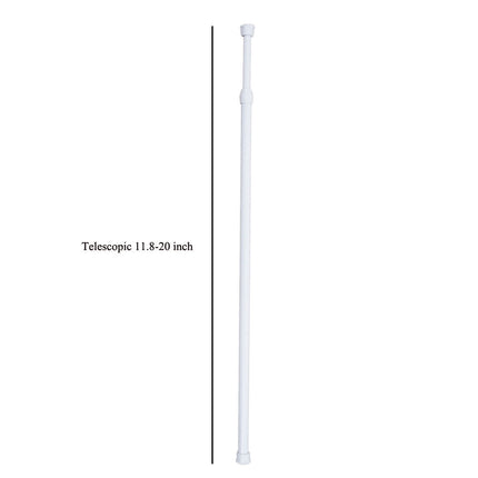 Spring Loaded Extendable Shower Curtain Rod - Aluminum Pole with Round Head | Tension Curtain Rail for Bathroom & Windows | Adjustable Length Rust-Resistant Aluminum Curtain Rod(15.8-27.6") 15.8-27.6".