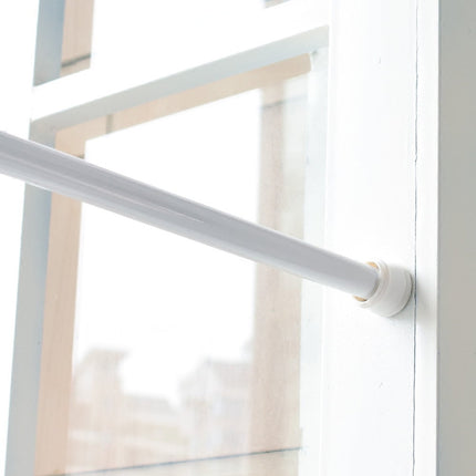 Spring Loaded Extendable Shower Curtain Rod - Aluminum Pole with Round Head | Tension Curtain Rail for Bathroom & Windows | Adjustable Length Rust-Resistant Aluminum Curtain Rod(15.8-27.6") 15.8-27.6".