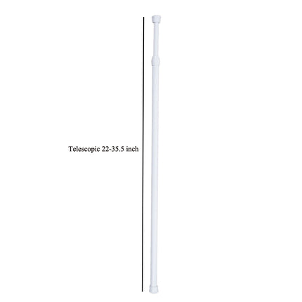 Spring Loaded Extendable Shower Curtain Rod - Aluminum Pole with Round Head | Tension Curtain Rail for Bathroom & Windows | Adjustable Length Rust-Resistant Aluminum Curtain Rod(15.8-27.6") 15.8-27.6".