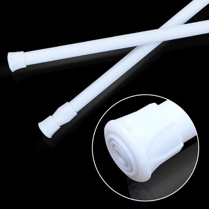Spring Loaded Extendable Shower Curtain Rod - Aluminum Pole with Round Head | Tension Curtain Rail for Bathroom & Windows | Adjustable Length Rust-Resistant Aluminum Curtain Rod(15.8-27.6") 15.8-27.6".