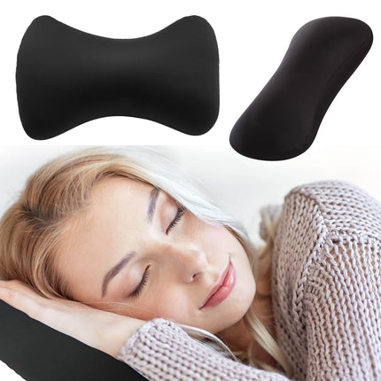 38cm×20cm Bone-Shaped Office Nap Pillow - Soft Foam Headrest for Travel, Plane, Car, Sofa & Bed | Portable Backrest Pillow with Soft Fabric for Comfortable Lunch Break Naps Office & Home(red) black.
